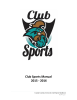 Club Sports Manual 2015 - 2016 Coastal Carolina University Club Sports Handbook