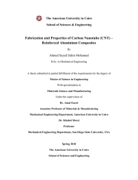 Fabrication and Properties of Carbon Nanotube (CNT) – Reinforced Aluminium Composites