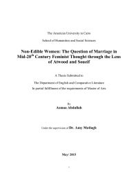 Non-Edible Women: The Question of Marriage in Mid-20 of Atwood and Soueif