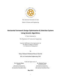 Horizontal Formwork Design Optimization &amp; Selection System Using Genetic Algorithms