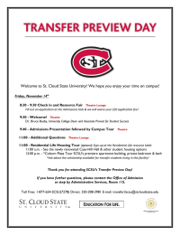 Welcome to St. Cloud State University! We hope you enjoy...