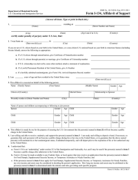 Form I-134, Affidavit of Support residing at I,