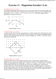 Exercise 11 - Magnetism-Faraday's Law