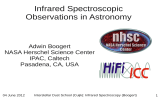Infrared Spectroscopic Observations in Astronomy Adwin Boogert NASA Herschel Science Center