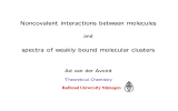 Noncovalent interactions between molecules spectra of weakly bound molecular clusters and