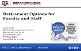 Retirement Options for Faculty and Staff