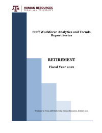 RETIREMENT  Staff Workforce Analytics and Trends Report Series