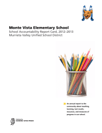 » Monte Vista Elementary School School Accountability Report Card, 2012–2013