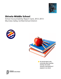» Shivela Middle School School Accountability Report Card, 2012–2013
