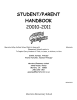 STUDENT/PARENT HANDBOOK 20010-2011
