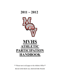 MVHS 2011 ~ 2012 ATHLETIC PARTICIPATION