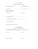 Part 1 – No calculators  Write in exponential form: