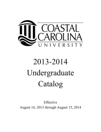 2013-2014 Undergraduate Catalog Effective