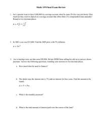 Math 139 Final Exam Review