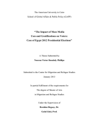 “The Impact of Mass Media Uses and Gratifications on Voters: