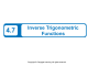 4.7 Inverse Trigonometric Functions Copyright © Cengage Learning. All rights reserved.