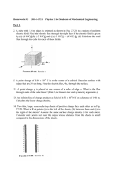 2. A cube with 1.4-m edges is oriented as shown... electric field. Find the electric flux through the right face... Homework #3     203-1-1721   ...