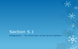 Section 5.1 Integration:  “An Overview of the Area Problem”