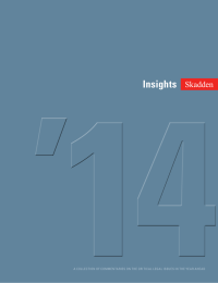 ’14  Insights A collection of commentAries on the criticAl legAl issues in...