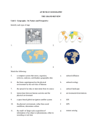 AP HUMAN GEOGRAPHY THE GRAND REVIEW Identify each type of map: