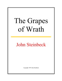 The Grapes of Wrath John Steinbeck