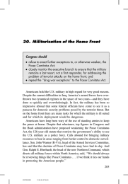 20. Militarization of the Home Front