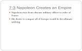 7-3 Napoleon Creates an Empire
