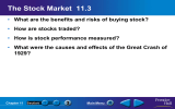 The Stock Market  11.3