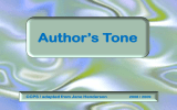 Author’s Tone CCPS / adapted from Jane Henderson 2008 / 2009