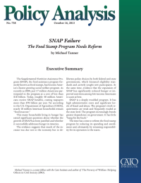 SNAP Failure The Food Stamp Program Needs Reform Executive Summary by Michael Tanner