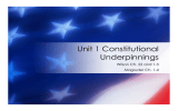 Unit 1 Constitutional Underpinnings Wilson Ch. 22 and 1-3 Magruder Ch. 1-4