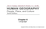 HUMAN GEOGRAPHY People, Place, and Culture Chapter 6 Language