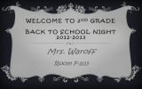 Mrs. Waroff Room F-103 WELCOME TO 2 GRADE