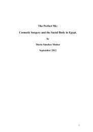 The Perfect Me: Cosmetic Surgery and the Social Body in Egypt. by