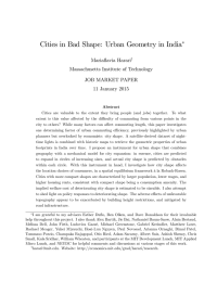 Cities in Bad Shape: Urban Geometry in India Maria‡avia Harari