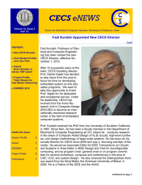 CECS Fadi Kurdahi Appointed New CECS Director