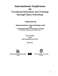 International Conference on Vocational Education and Training through Open Schooling