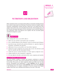 13 NUTRITION AND DIGESTION MODULE - 2