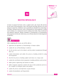 30 BIOTECHNOLOGY MODULE - 5