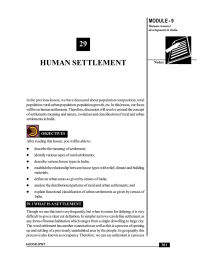 29 HUMAN SETTLEMENT MODULE - 9