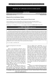 JOURNAL OF APPLIED SCIENCES RESEARCH American-Eurasian Network for Scientific Information publisher ISSN:1819-544X