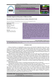 Advances in Environmental Biology  Masoomeh Dastranj, Mohammad Hossein Vahdani, Mahboobeh Torabi