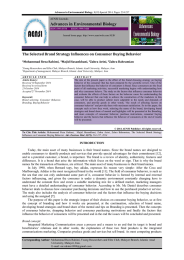 Advances in Environmental Biology  Mohammad Reza Rahimi,