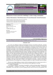 Advances in Environmental Biology  Shahram Mohammdyani,