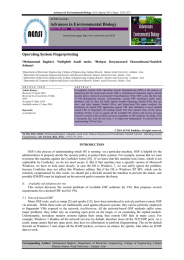 Advances in Environmental Biology Operating System Fingerprinting  Mohammad  Bagheri,