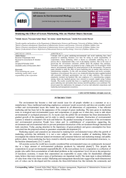 Studying the Effect of Green Marketing Mix on Market Share... Advances in Environmental Biology  AENSI Journals