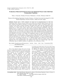 Production of Bacterial Pectinase(s) from Agro-Industrial Wastes Under Solid State