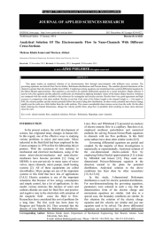 JOURNAL OF APPLIED SCIENCES RESEARCH AENSI PUBLISHER