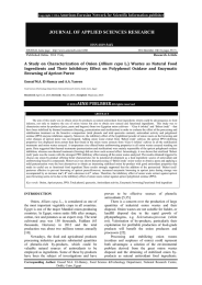 JOURNAL OF APPLIED SCIENCES RESEARCH American-Eurasian Network for Scientific Information publisher ISSN:1819-544X