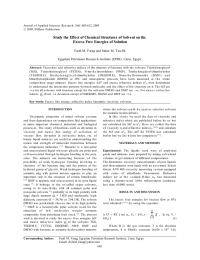 Study the Effect of Chemical Structures of Solvent on the